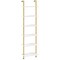 Ladder Bookshelf 6-Tier Narrow Storage Shelves Metal Frame Marble